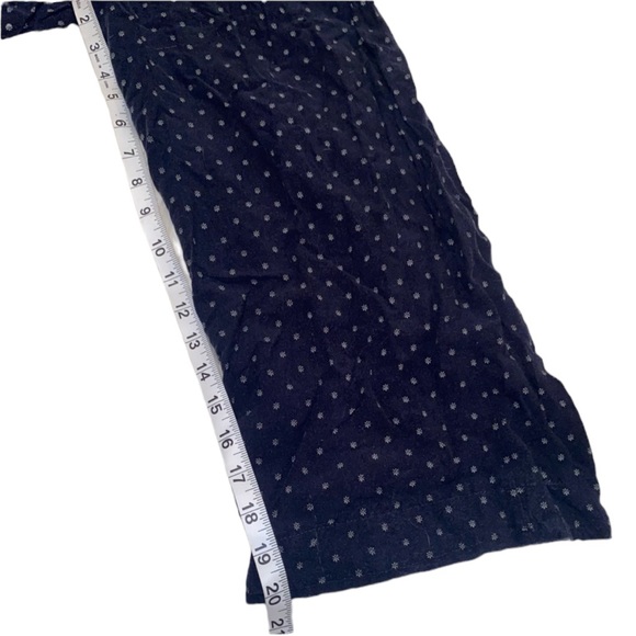 Navy Blue Floral Design Forever 21 Long Romper Jumpsuit Women’s Size Small Style - Picture 5 of 5